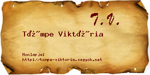 Tömpe Viktória névjegykártya